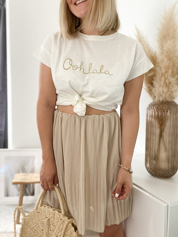 Statement T-shirt Oohlala in Gold
