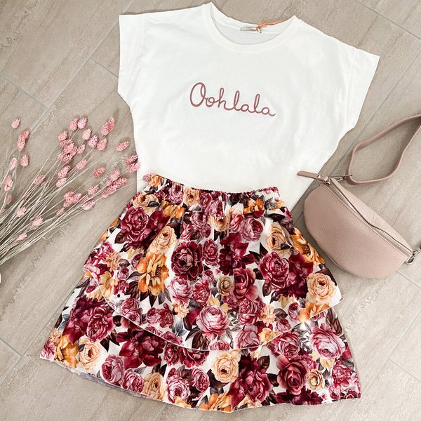 Statement T-shirt Oohlala in Altrosa