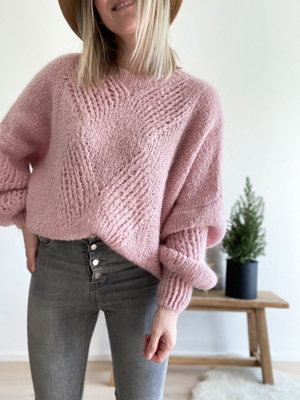 Oversize Pullover in Rosa