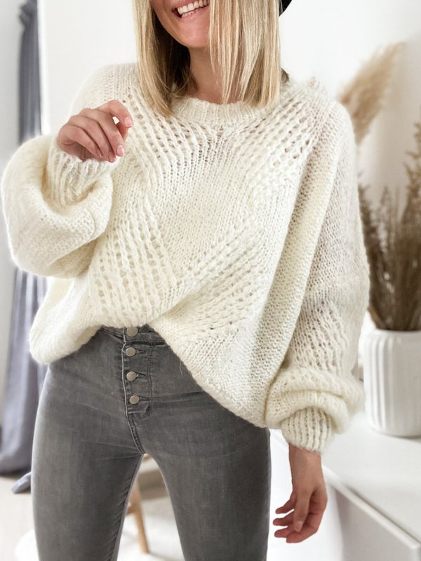 Oversize Pullover in Rosa