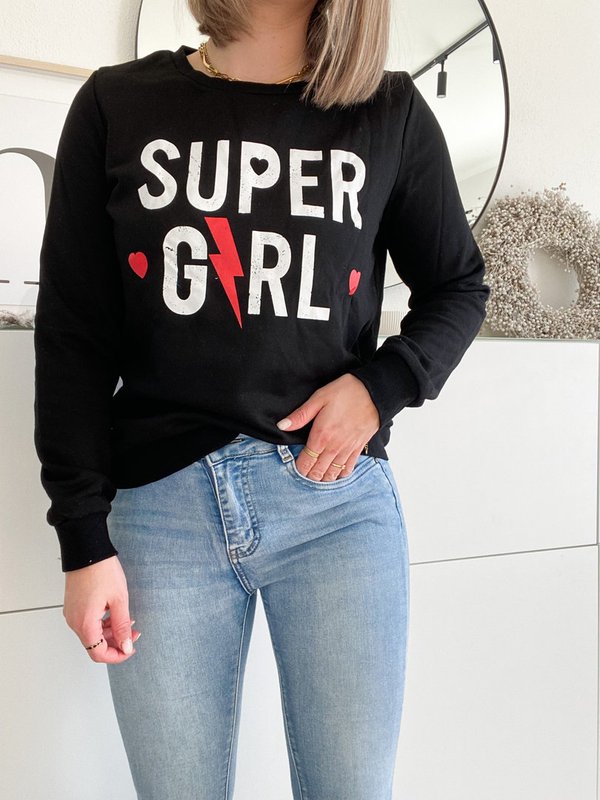 Sweater SUPERGIRL, Schwarz