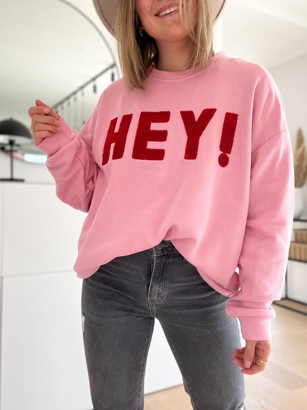 Sweater HEY, Pink